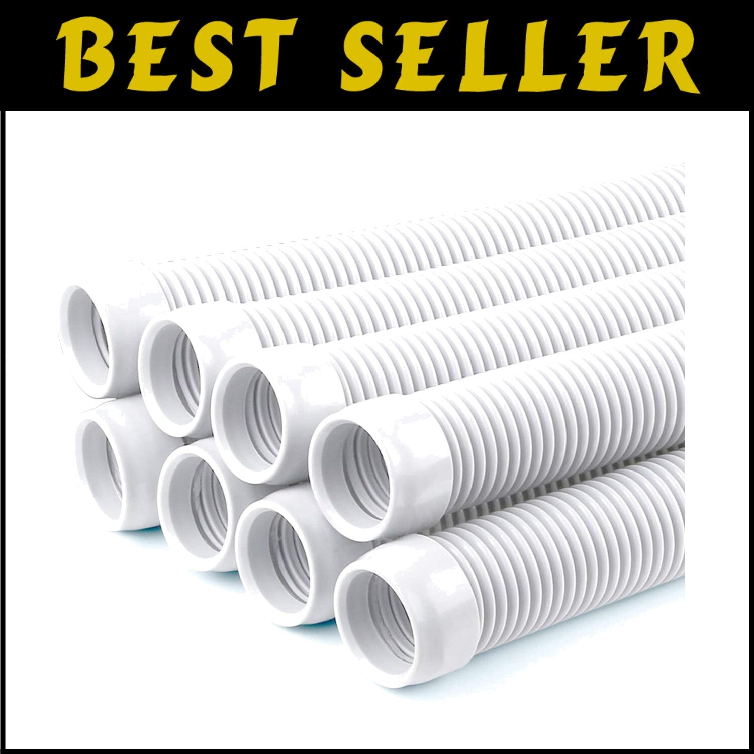 8-Piece 1.5” Flexible Pool Vacuum Replacement Hose Set for Automatic Cleaners