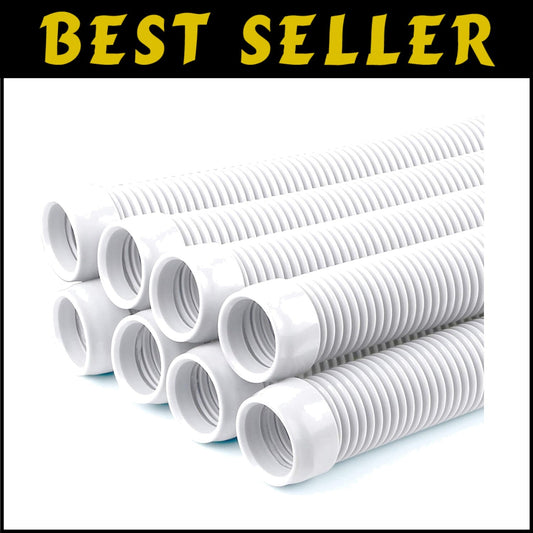 8-Piece 1.5” Flexible Pool Vacuum Replacement Hose Set for Automatic Cleaners