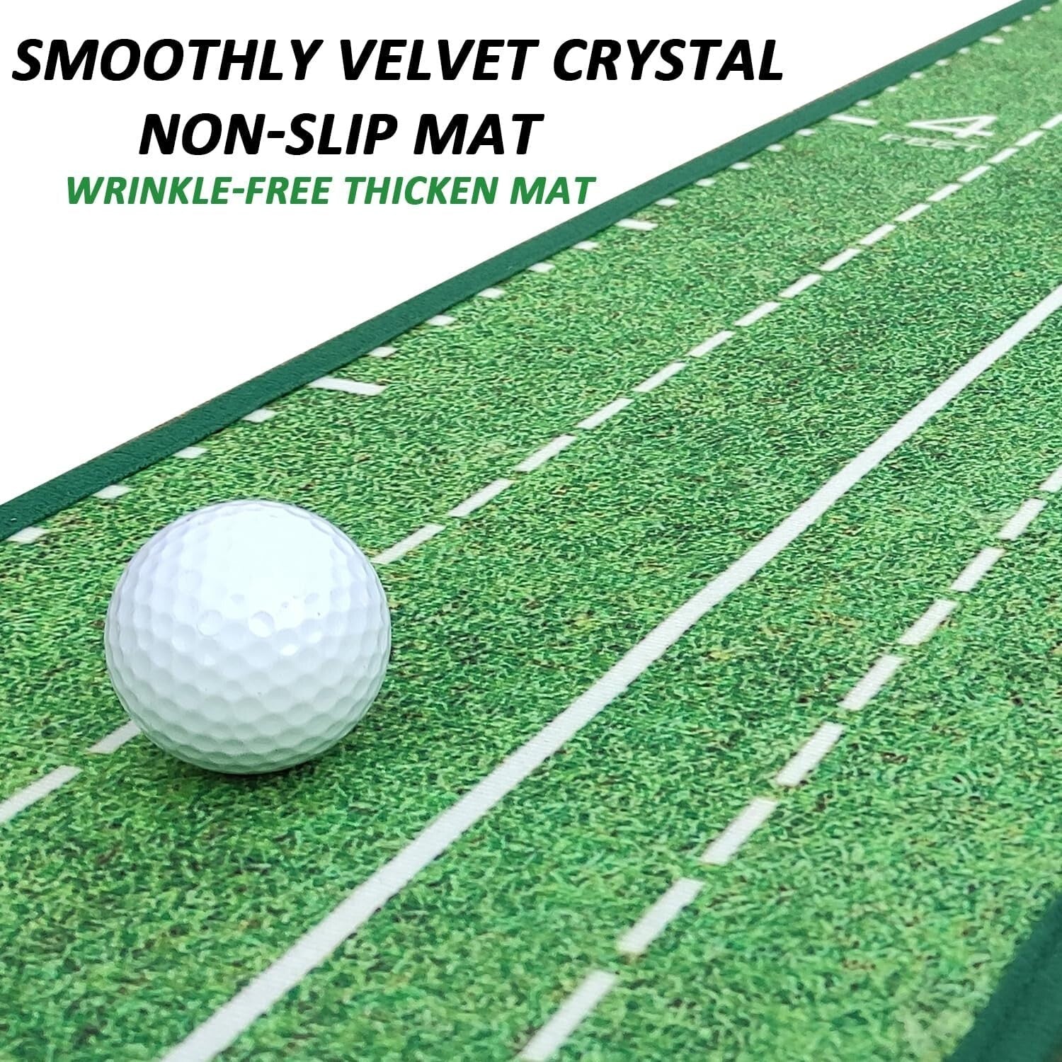 Foldable Indoor Putting Mat with Non-Slip Backing - Ideal for All Skill Levels
