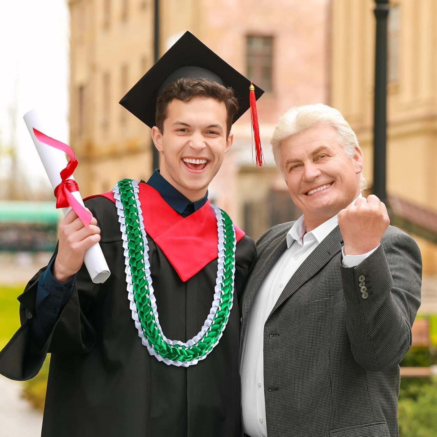 Customizable Graduation Necklace Leis – Elegant Class of 2025 Ribbons with Style