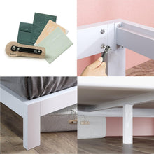 Load image into Gallery viewer, Arnav Twin Bed Frame in White – Strong Steel Construction, Headboard Compatible