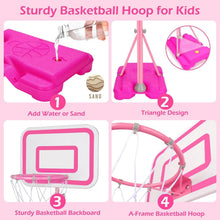 Load image into Gallery viewer, Fun Pink Basketball Goal for Kids - Perfect Adjustable Toy for Young Girls