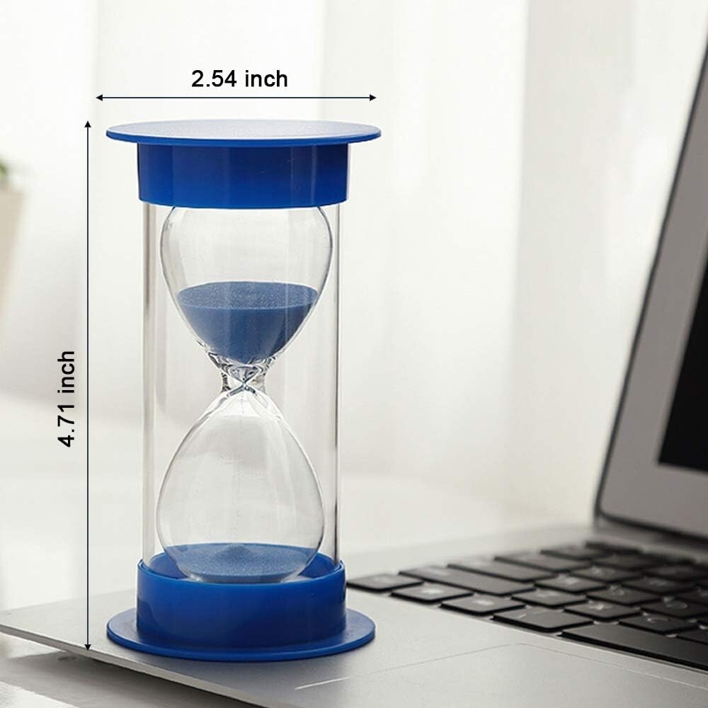 Durable Acrylic Hourglass Timer Set - 6 Colors with Timings from 1 to 15 Minutes