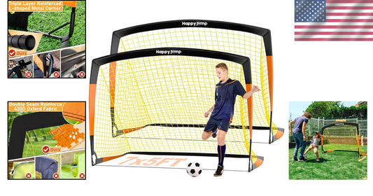 7'x5' Soccer Goal with Weather-Resistant Design for Kids - Ideal Backyard Gift