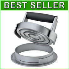Load image into Gallery viewer, All-in-One Hamburger Patty Maker - Cast Aluminum Burger Press for Ideal Cooking