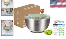 Load image into Gallery viewer, Stainless Steel Salad Spinner with Non-Slip Base for Effortless Vegetable Drying
