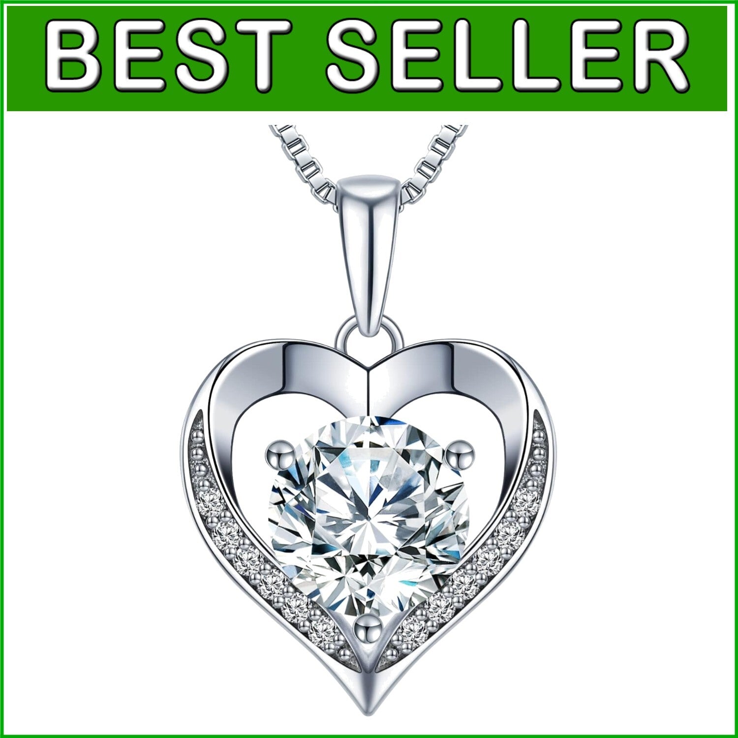 Engraved 'I LOVE YOU' Heart Pendant - Moissanite Jewelry for Special Occasions
