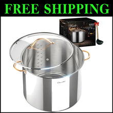 Load image into Gallery viewer, Health-Conscious 20 Qt Stock Pot - Induction Ready with Dishwasher Safe Lid