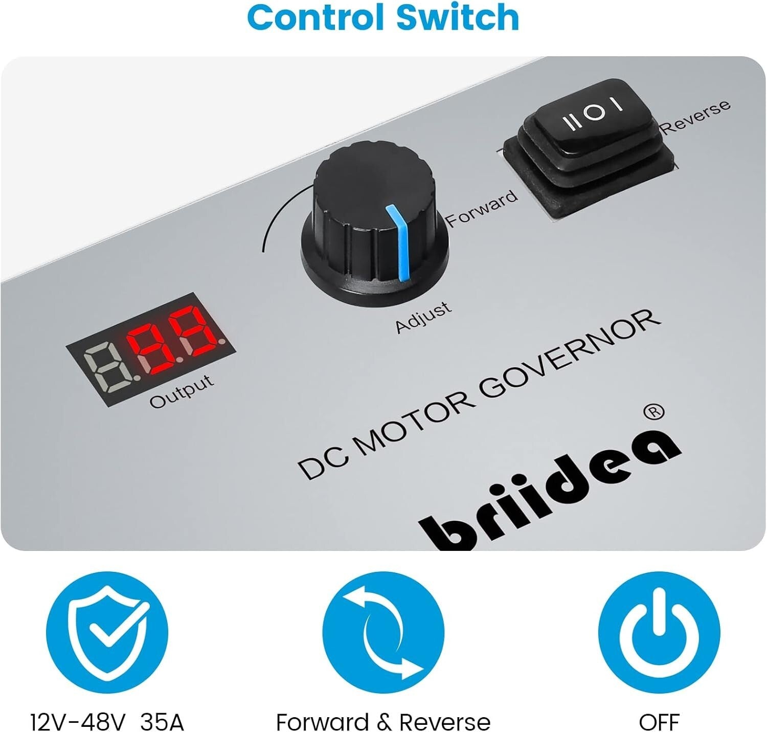 Versatile 12-48V PWM Motor Controller with Switch for Electric Weed Control
