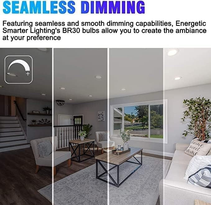 20-Pack of Eye-Friendly Dimmable LED Flood Bulbs, Warm White, 3000K Brightness