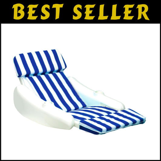 Durable Padded Pool Lounger with Built-In Cup Holders - For Quality Leisure Time
