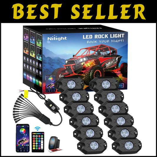 Multicolor RGB LED Wheel Well Lights with Remote & Music Sync for Trucks & ATVs
