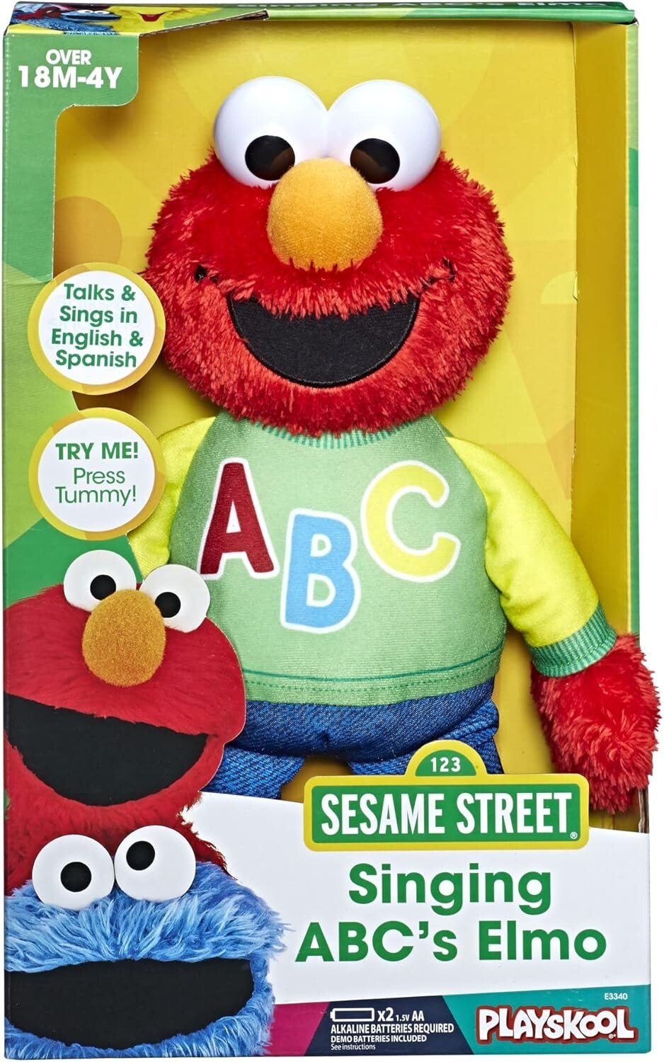 Cuddly Playskool Elmo Toy: Sings ABCs in English & Spanish - Fun Learning