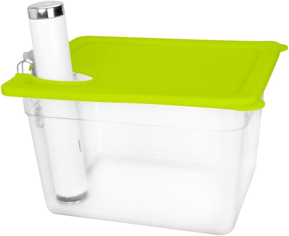 12 Quart Sous Vide Container Bundle with Universal Silicone Lid & Stainless Rack