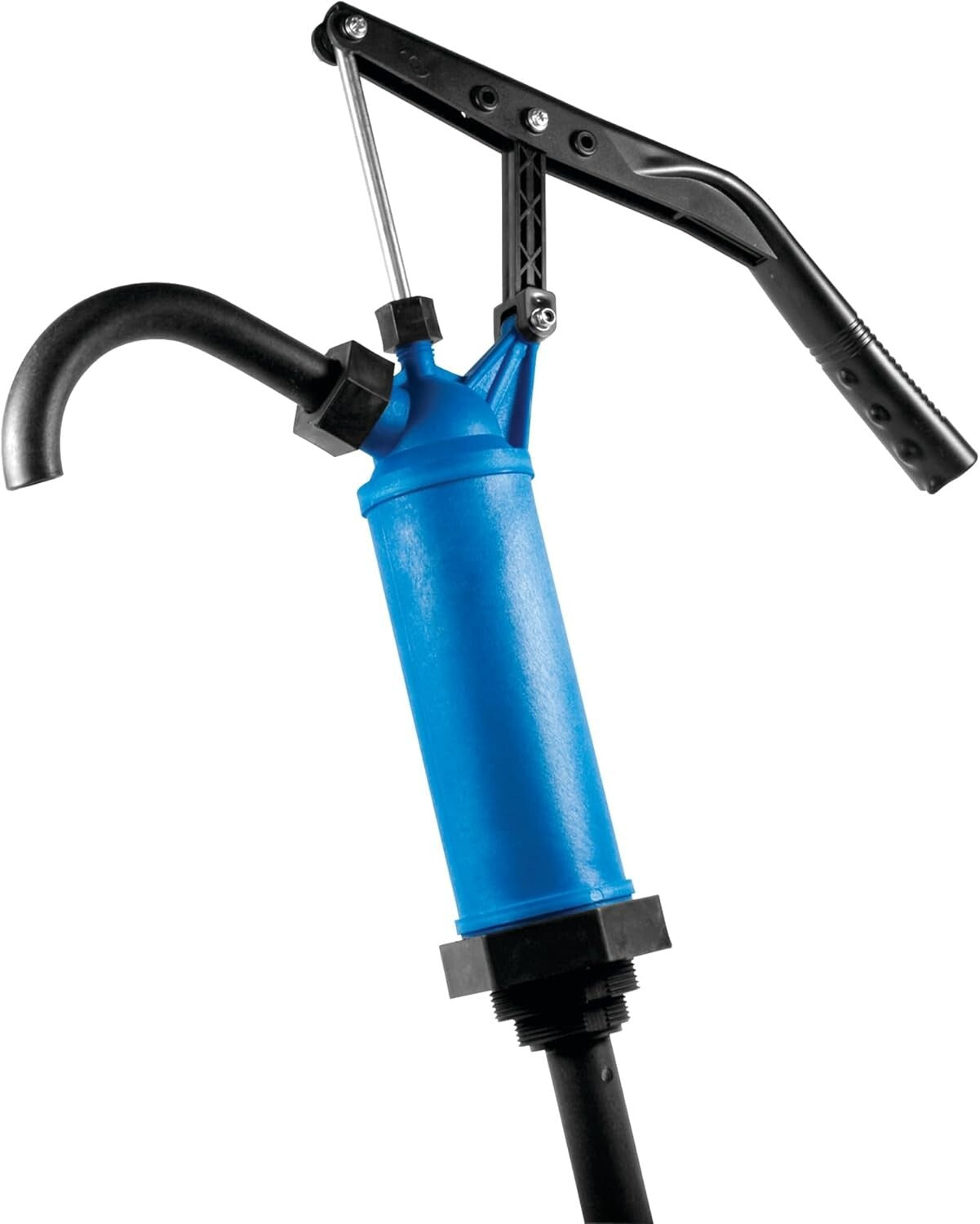 Ergonomic Blue Barrel Pump for 15 to 55 Gallon Drums - Dispenses 9 Oz per Stroke