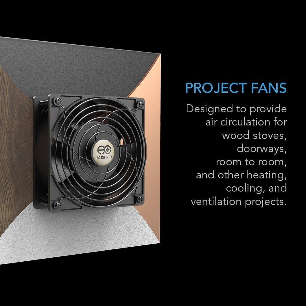 Dual 120mm Muffin Fan with Speed Controller - UL-Certified for Versatile Use