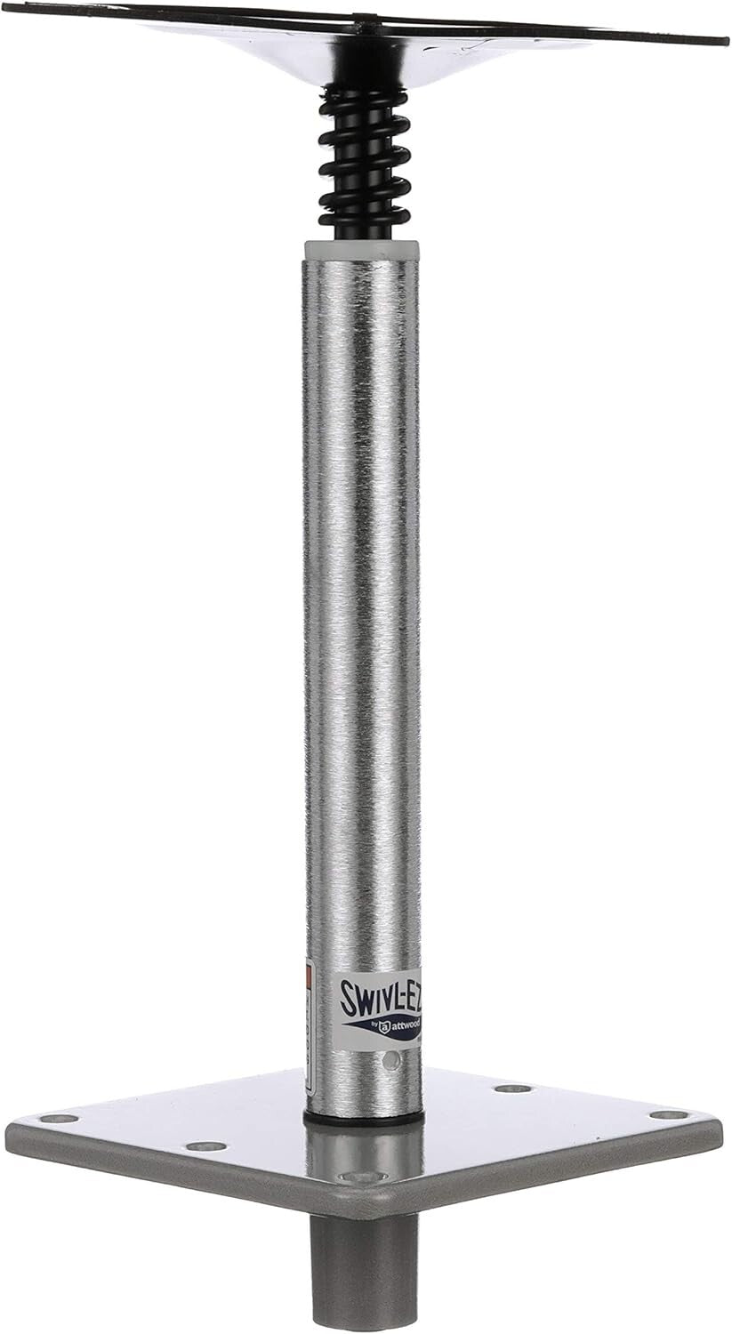 11-Inch Brushed Aluminum Boat Seat Pedestal with 7 Inch Base for Universal Fit
