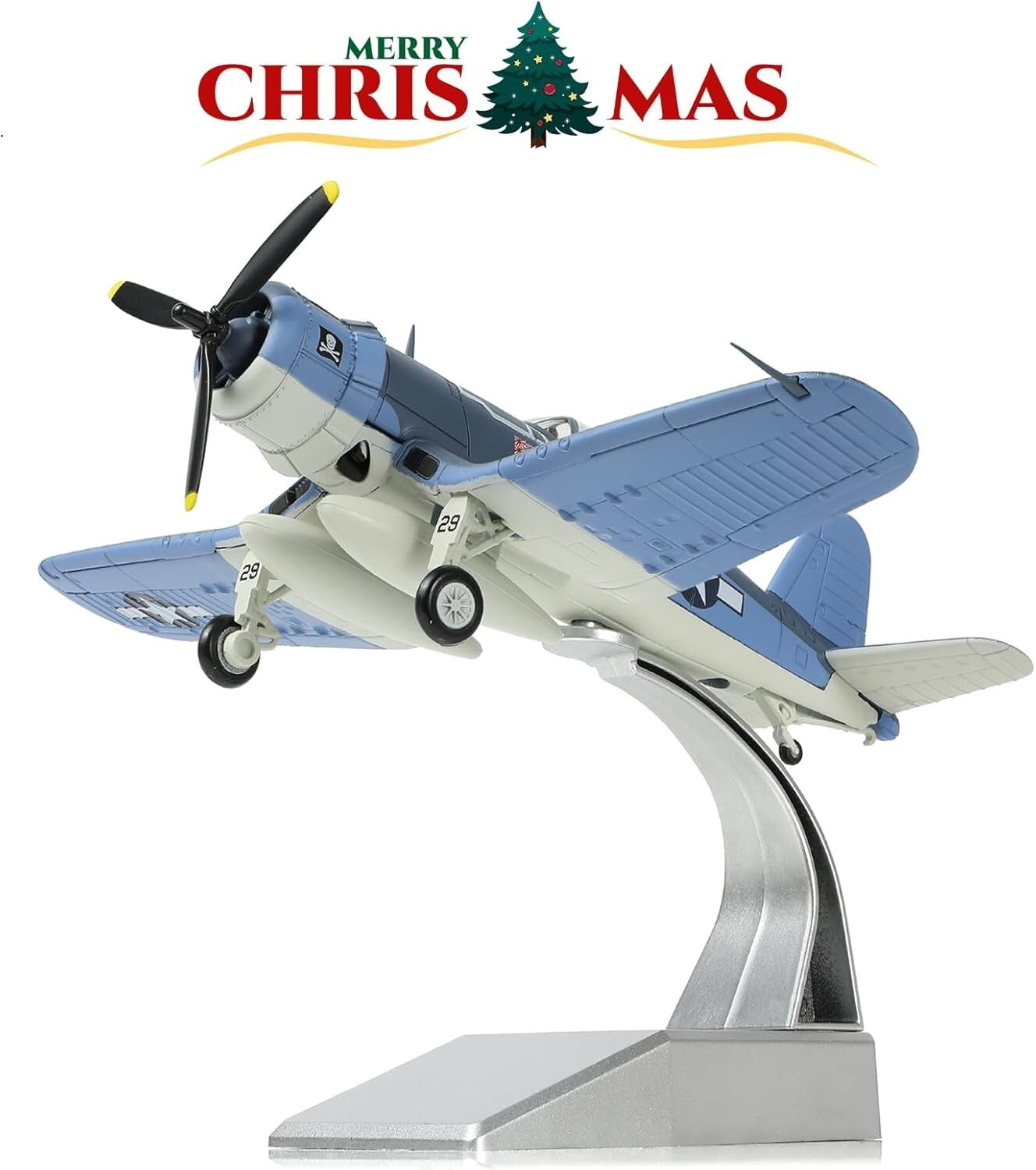 Metal F-4U Corsair Fighter Model - 1/72 Scale WWII Plane for Gift or Display