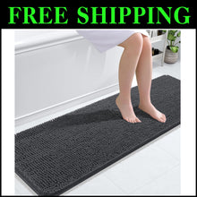 Load image into Gallery viewer, Plush Chenille Bath Mat 59x20 - Non-Slip &amp; Water Resistant for Modern Homes