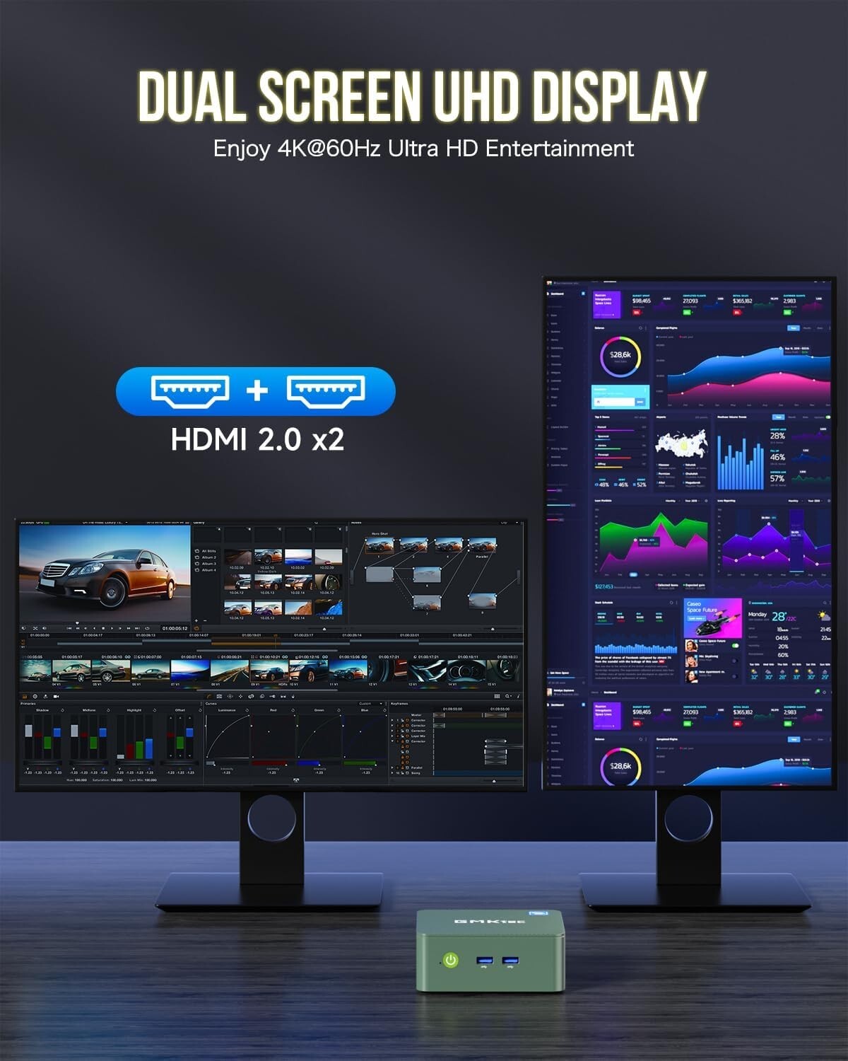 Powerful Intel N150 Mini PC, 16GB RAM & 512GB SSD - Ideal for Business & Home