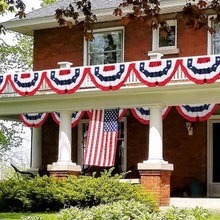 Load image into Gallery viewer, Celebrate with 12 Foldable American Flag Banners - 3x6 Feet for Patriotic Events