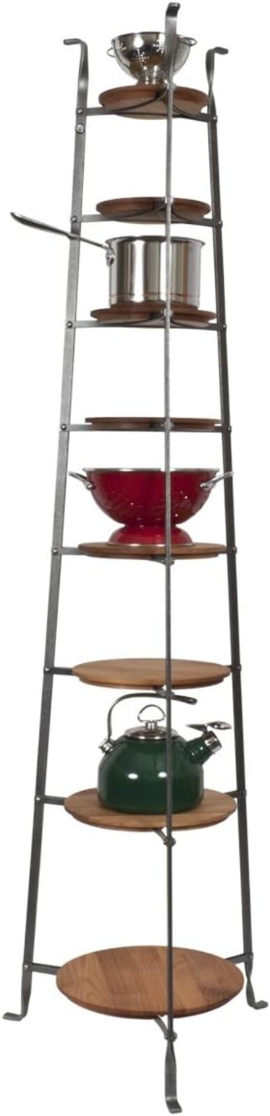 Durable 8-Tier Free Standing Cookware Rack - Stylish Kitchen Organizer