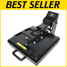 Load image into Gallery viewer, Powerful 1400W Digital Heat Press with Teflon Coated Plate for Custom Projects