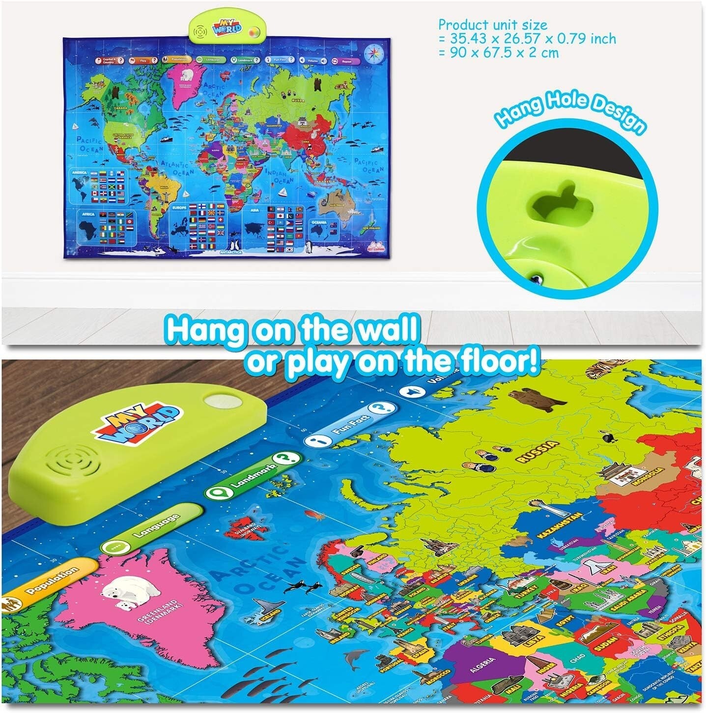 i-Poster My World: Educational Interactive Map for Ages 5-12 | Gift of Learning
