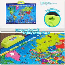 Load image into Gallery viewer, i-Poster My World: Educational Interactive Map for Ages 5-12 | Gift of Learning