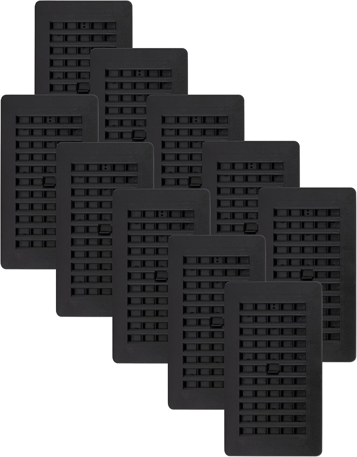 Durable Lattice Design Plastic Floor Vent Covers 10-Pack, Fits 4x8 Inches