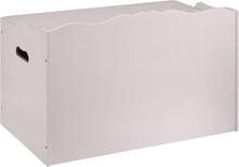 Load image into Gallery viewer, Stylish Kids Toy Box Organizer in Gray, Wooden Storage Chest, 30"x18"x19"
