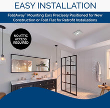Load image into Gallery viewer, Quiet 80 CFM Ventilation Fan with LED Light and CleanCover - Ideal for Bathrooms