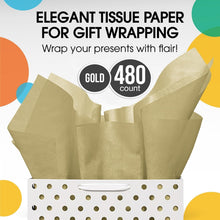 Load image into Gallery viewer, Multi-Purpose Gold Packing Paper - 480 Sheets, Perfect for Gifts and Moving