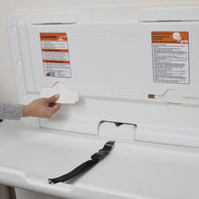 Load image into Gallery viewer, Horizontal Wall-Mounted Diaper Changing Station - Safe &amp; Stylish White Granite