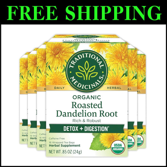 Detox with Organic Dandelion Root Tea - 96 Count, Herbal Formula & Caffeine Free