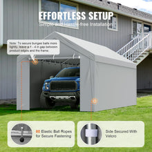 Load image into Gallery viewer, Robust 10x20 ft Carport Canopy Cover with Durable Side Wall for Outdoor Shelter