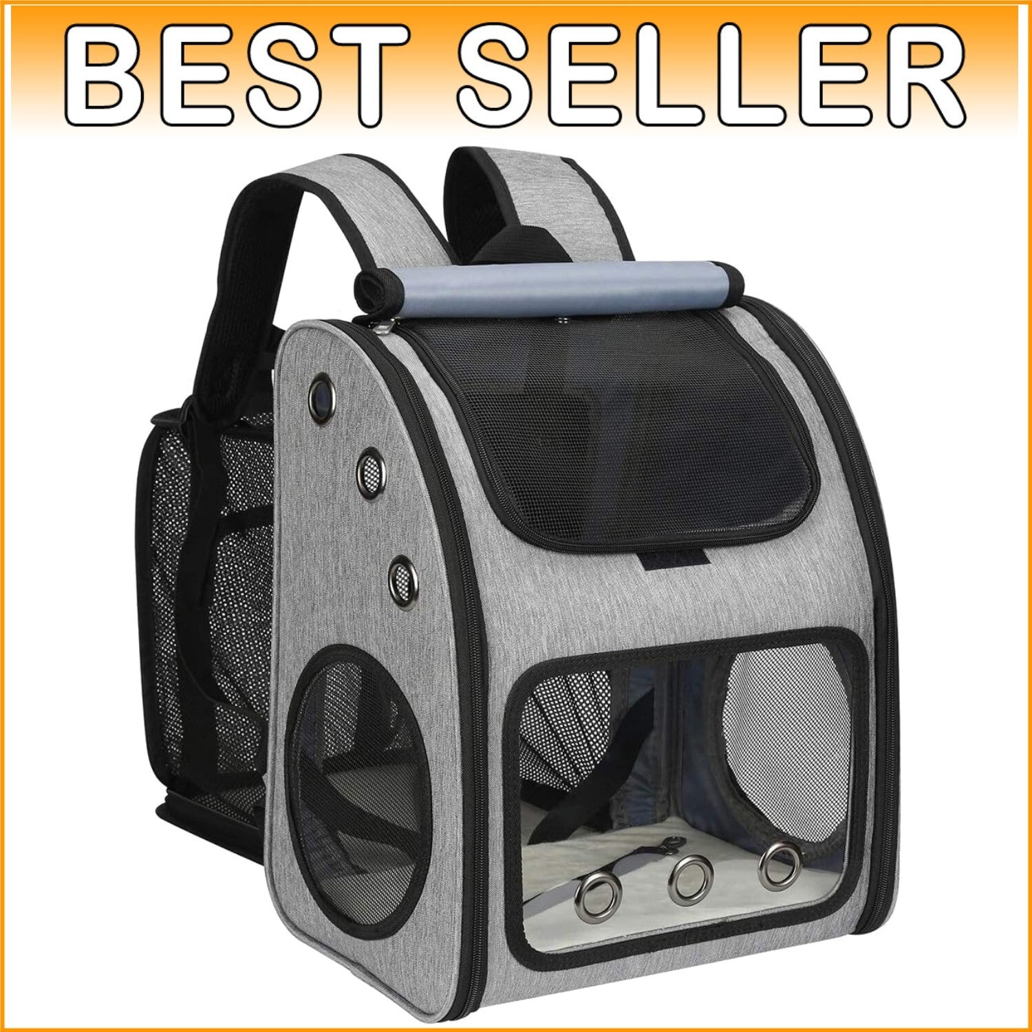 Portable Pet Travel Carrier Backpack - Safety & Comfort for Dogs, 18 lbs Max