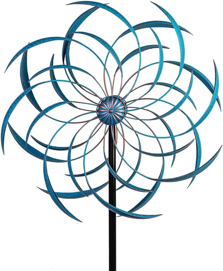Durable Outdoor Wind Spinner - 80.3 Inch Kinetic Metal Sculpture for Gardens