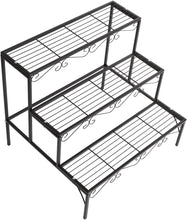 Load image into Gallery viewer, Stylish 3 Tier Plant Stand with Rust-Resistant Finish - Perfect for Home Decor
