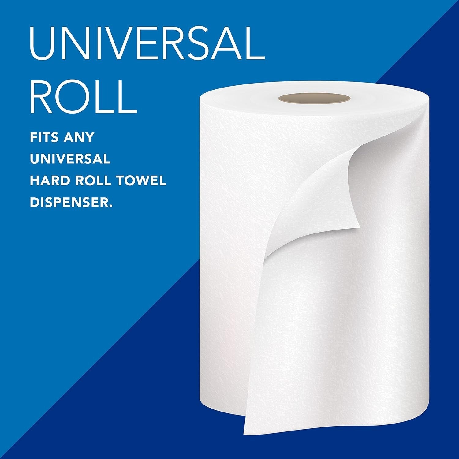12 Rolls of Absorbent Hard Roll Paper Towels - Fast Drying, 9,600 Total Sheets