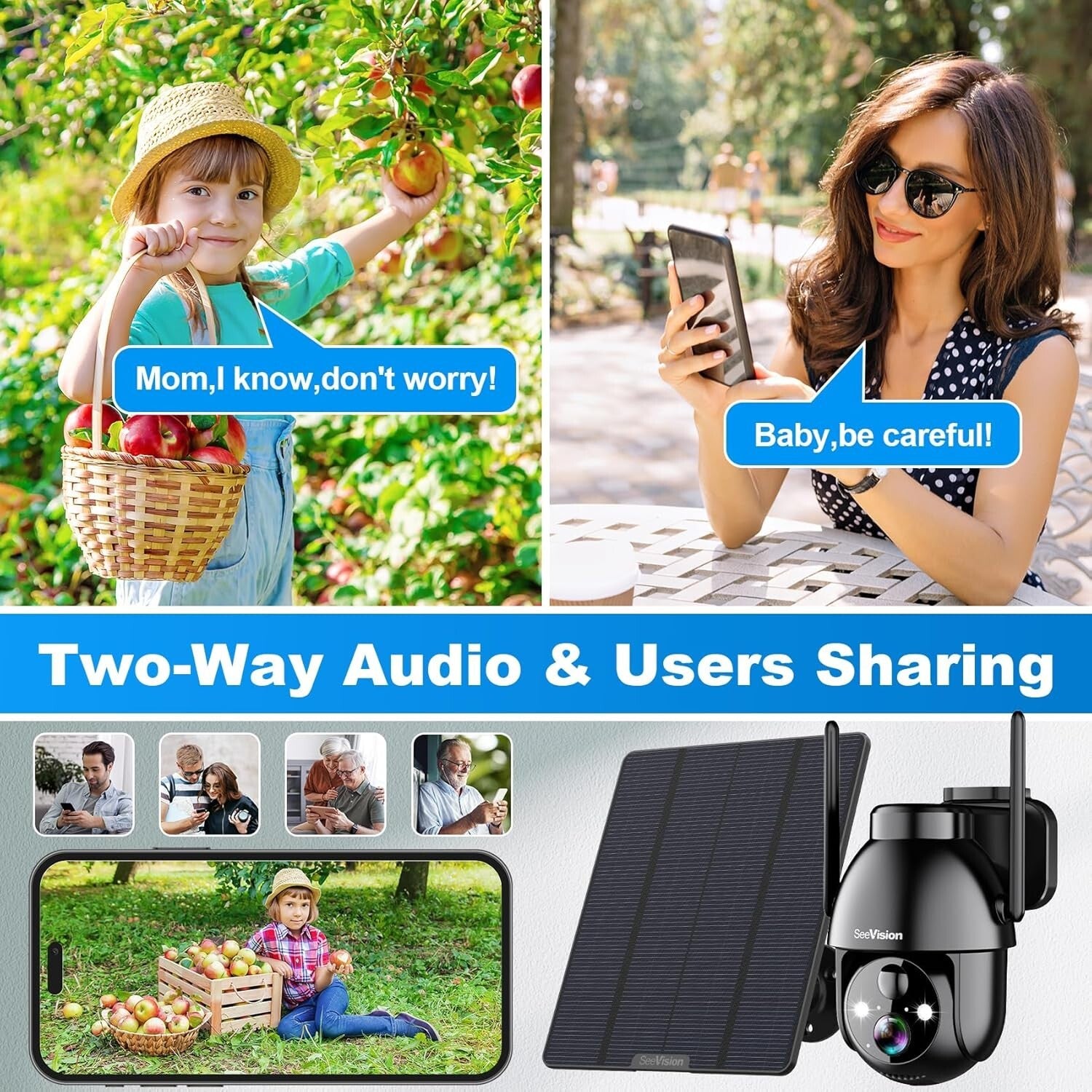 Advanced Solar Security Camera with AI Motion Detection & Cloud Storage Included