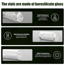 Load image into Gallery viewer, Borosilicate 20ml Clear Glass Headspace Vials with Rubber Stoppers - 100 Sets