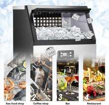 Load image into Gallery viewer, Commercial 48 lbs Stainless Steel Ice Maker with Quick 00 Lbs Daily Production
