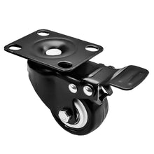 Load image into Gallery viewer, 24-Pack Heavy Duty Swivel Caster Wheels with Total Lock Brake - 1.5" Diameter