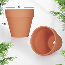 Load image into Gallery viewer, 24-Pack 4 Inch Terracotta Clay Pots with Drainage for Charming Plants &amp; Crafts