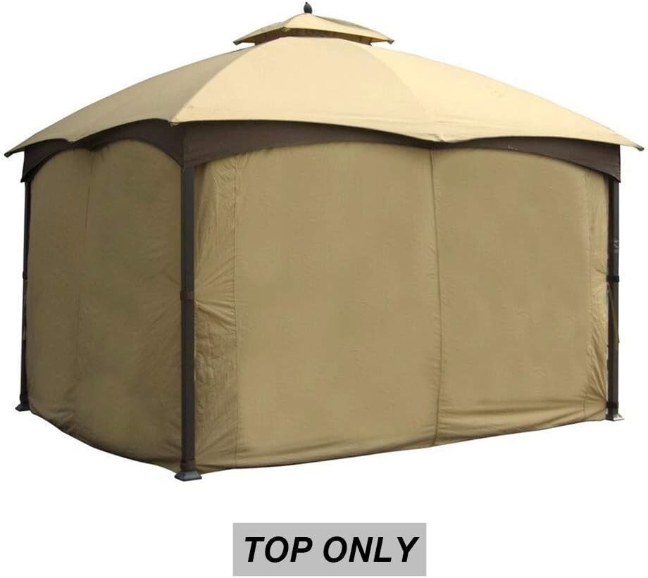 12ft x 10ft Water Resistant Gazebo Canopy Top in New Beige for Allen Roth