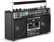 Load image into Gallery viewer, Retro 1980's Boombox with Bluetooth &amp; 4-Band Radio - MP3 Conversion