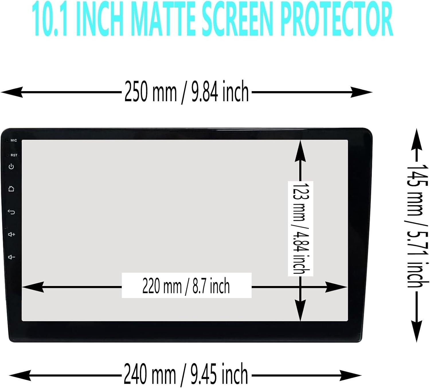 Durable Anti-Glare Screen Protector for 10.1" GPS Car Stereo - Enhanced Safety