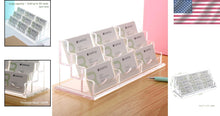 Load image into Gallery viewer, Premium Clear Acrylic Business Card Holder - 9 Slots, 360 Card Capacity