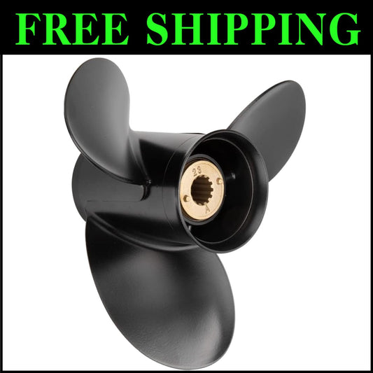 Durable Aluminum 13 Spline Propeller for Mercury Engines 30-70HP, Easy Install